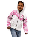 Personalised New Zealand Aotearoa Kid Hoodie Nurse Tribal Pink Version