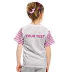 Personalised New Zealand Aotearoa Kid T Shirt Nurse Tribal Pink Version