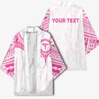 Personalised New Zealand Aotearoa Kimono Nurse Tribal Pink Version