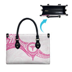 New Zealand Aotearoa Leather Bag Nurse Tribal Pink Version