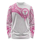 Personalised New Zealand Aotearoa Long Sleeve Shirt Nurse Tribal Pink Version