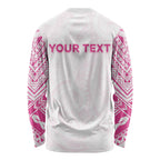 Personalised New Zealand Aotearoa Long Sleeve Shirt Nurse Tribal Pink Version