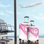 New Zealand Aotearoa Luggage Cover Nurse Tribal Pink Version