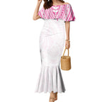 Personalised New Zealand Aotearoa Mermaid Dress Nurse Tribal Pink Version