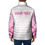 Personalised New Zealand Aotearoa Padded Jacket Nurse Tribal Pink Version
