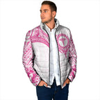 Personalised New Zealand Aotearoa Padded Jacket Nurse Tribal Pink Version