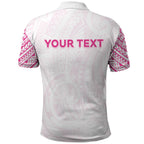Personalised New Zealand Aotearoa Polo Shirt Nurse Tribal Pink Version
