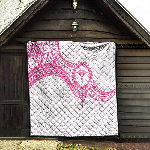 New Zealand Aotearoa Quilt Nurse Tribal Pink Version