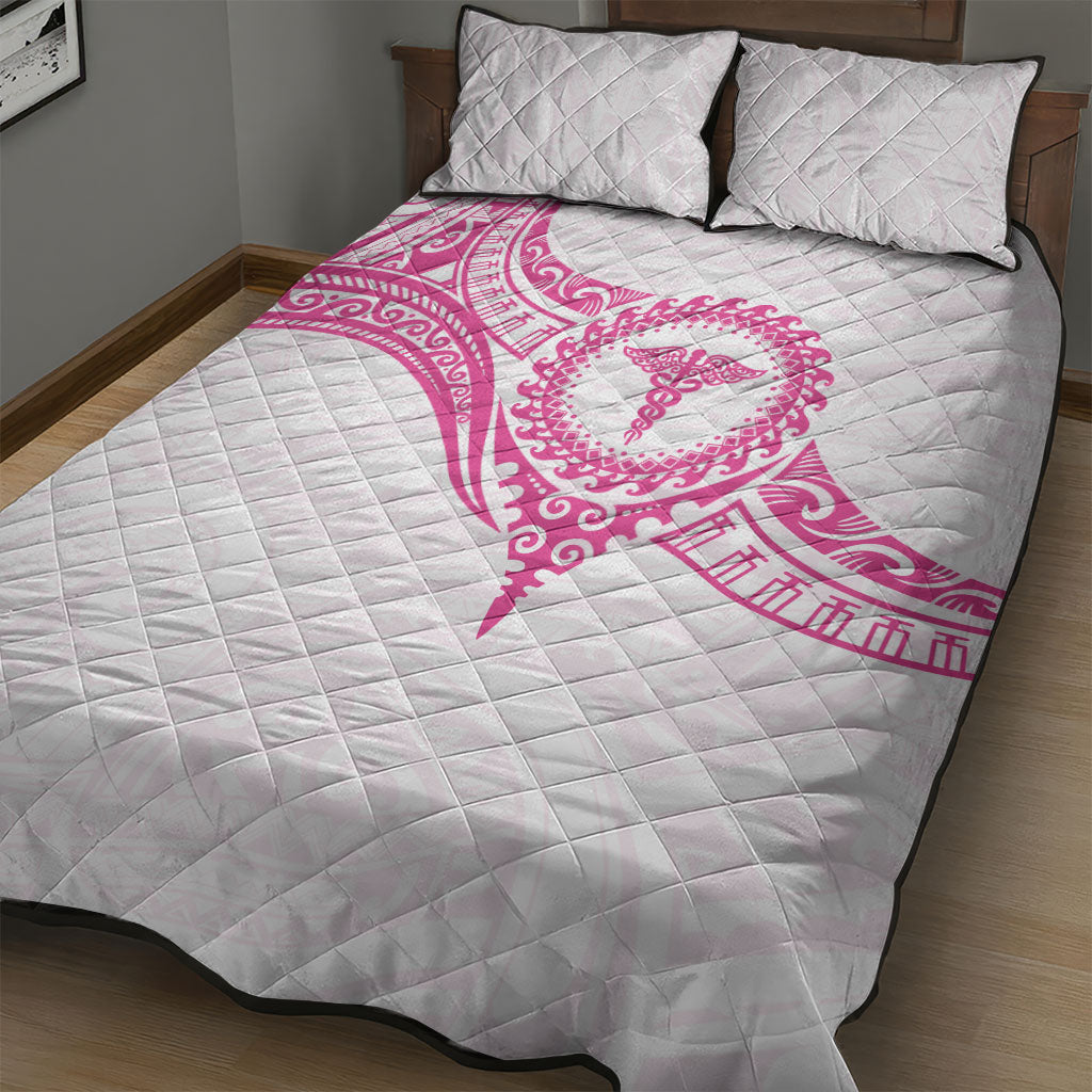New Zealand Aotearoa Quilt Bed Set Nurse Tribal Pink Version