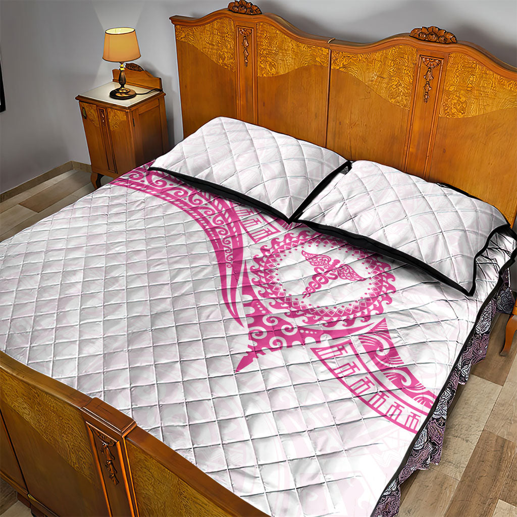 New Zealand Aotearoa Quilt Bed Set Nurse Tribal Pink Version