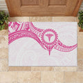 New Zealand Aotearoa Rubber Doormat Nurse Tribal Pink Version