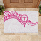 New Zealand Aotearoa Rubber Doormat Nurse Tribal Pink Version