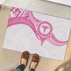 New Zealand Aotearoa Rubber Doormat Nurse Tribal Pink Version