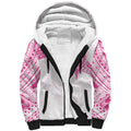 Personalised New Zealand Aotearoa Sherpa Hoodie Nurse Tribal Pink Version