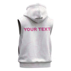 Personalised New Zealand Aotearoa Sleeveless Hoodie Nurse Tribal Pink Version