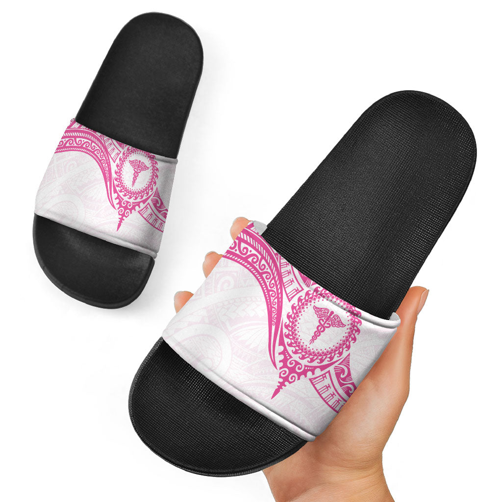 New Zealand Aotearoa Slide Sandals Nurse Tribal Pink Version