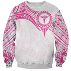 Personalised New Zealand Aotearoa Sweatshirt Nurse Tribal Pink Version