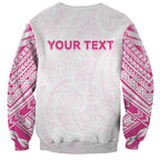 Personalised New Zealand Aotearoa Sweatshirt Nurse Tribal Pink Version