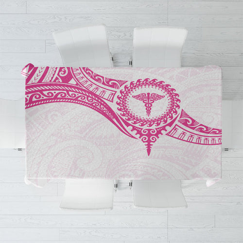 New Zealand Aotearoa Tablecloth Nurse Tribal Pink Version