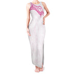 Personalised New Zealand Aotearoa Tank Maxi Dress Nurse Tribal Pink Version