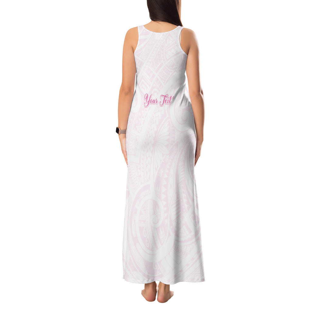Personalised New Zealand Aotearoa Tank Maxi Dress Nurse Tribal Pink Version