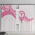 New Zealand Aotearoa Window Curtain Nurse Tribal Pink Version