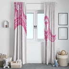 New Zealand Aotearoa Window Curtain Nurse Tribal Pink Version