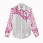 Personalised New Zealand Aotearoa Women Casual Shirt Nurse Tribal Pink Version