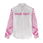 Personalised New Zealand Aotearoa Women Casual Shirt Nurse Tribal Pink Version