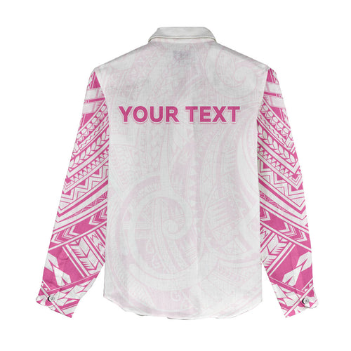 Personalised New Zealand Aotearoa Women Casual Shirt Nurse Tribal Pink Version