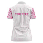 Personalised New Zealand Aotearoa Women Polo Shirt Nurse Tribal Pink Version