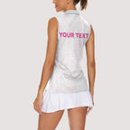 Personalised New Zealand Aotearoa Women Sleeveless Polo Shirt Nurse Tribal Pink Version