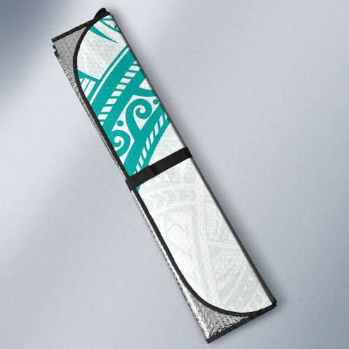 New Zealand Aotearoa Auto Sun Shade Nurse Tribal Teal Version