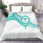 New Zealand Aotearoa Bedding Set Nurse Tribal Teal Version
