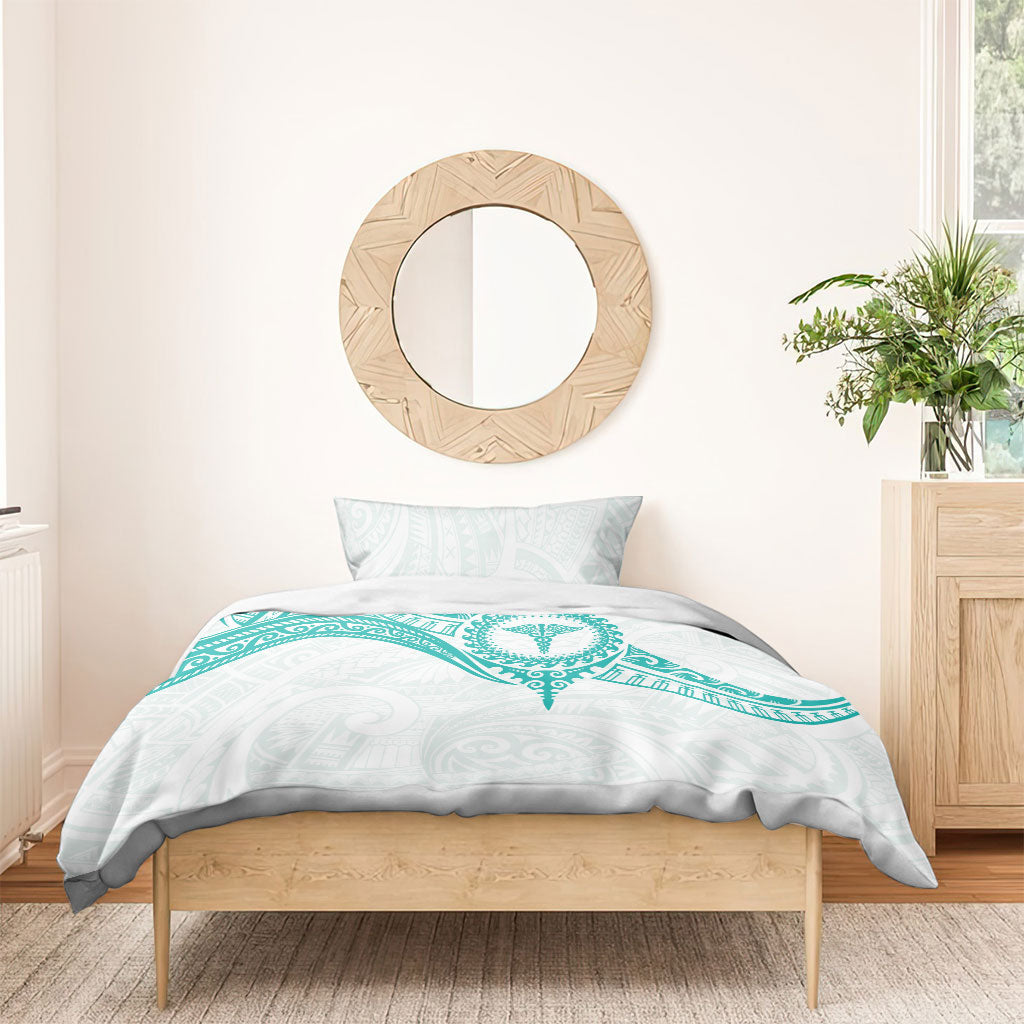 New Zealand Aotearoa Bedding Set Nurse Tribal Teal Version