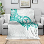 New Zealand Aotearoa Blanket Nurse Tribal Teal Version