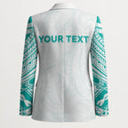 Personalised New Zealand Aotearoa Blazer Nurse Tribal Teal Version