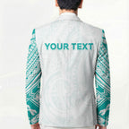 Personalised New Zealand Aotearoa Blazer Nurse Tribal Teal Version