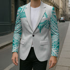 Personalised New Zealand Aotearoa Blazer Nurse Tribal Teal Version