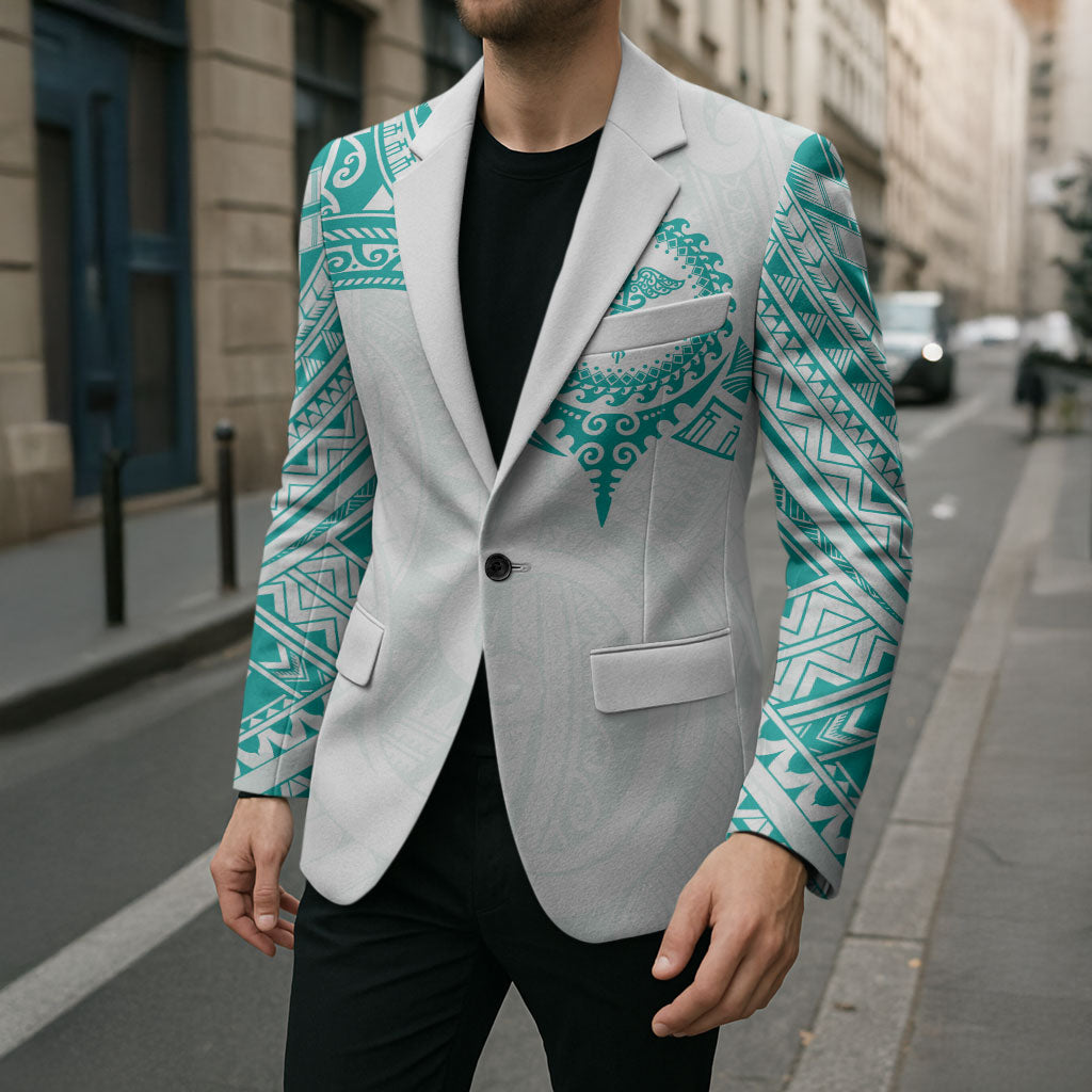 Personalised New Zealand Aotearoa Blazer Nurse Tribal Teal Version