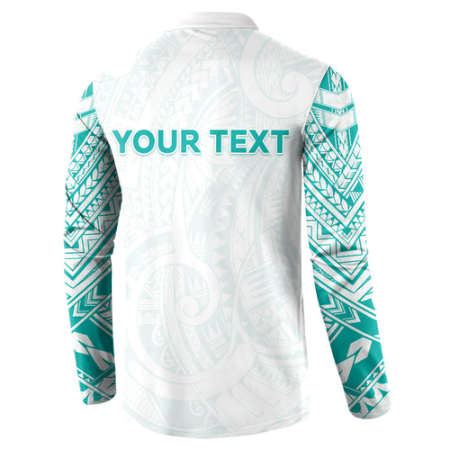Personalised New Zealand Aotearoa Button Sweatshirt Nurse Tribal Teal Version