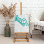 New Zealand Aotearoa Canvas Wall Art Nurse Tribal Teal Version