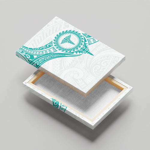 New Zealand Aotearoa Canvas Wall Art Nurse Tribal Teal Version