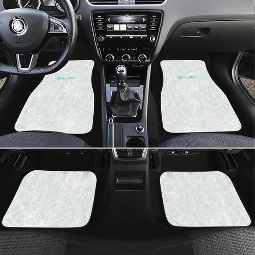Personalised New Zealand Aotearoa Car Mats Nurse Tribal Teal Version