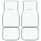 Personalised New Zealand Aotearoa Car Mats Nurse Tribal Teal Version