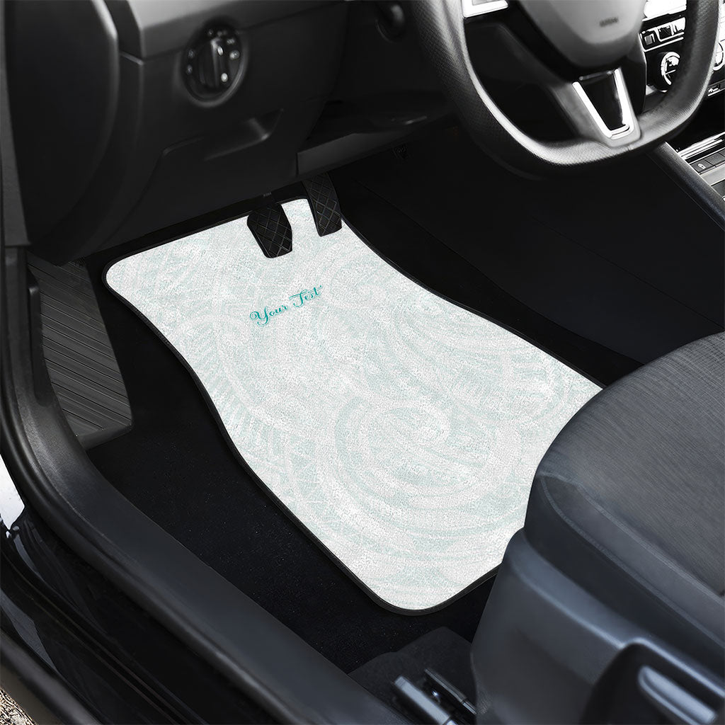Personalised New Zealand Aotearoa Car Mats Nurse Tribal Teal Version