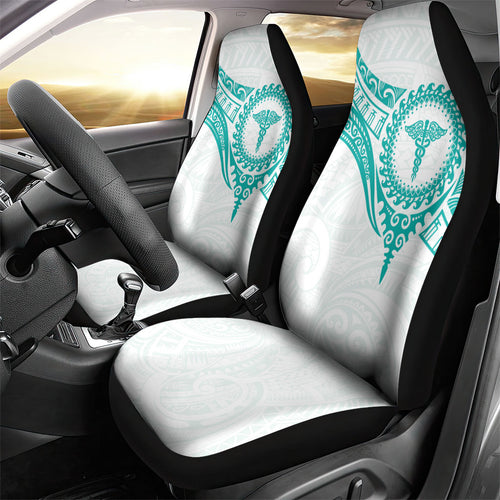 New Zealand Aotearoa Car Seat Cover Nurse Tribal Teal Version
