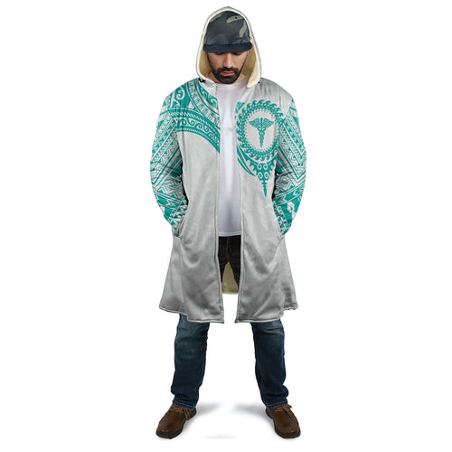 Personalised New Zealand Aotearoa Cloak Nurse Tribal Teal Version