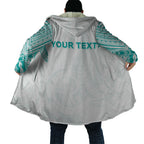 Personalised New Zealand Aotearoa Cloak Nurse Tribal Teal Version