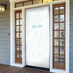 Personalised New Zealand Aotearoa Door Cover Nurse Tribal Teal Version